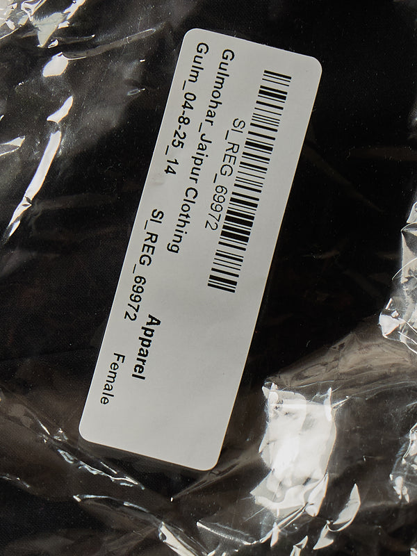 Gulmohar Jaipur Rayon Hip Length Printed 3/4 Sleeves Round Neck Flared Top