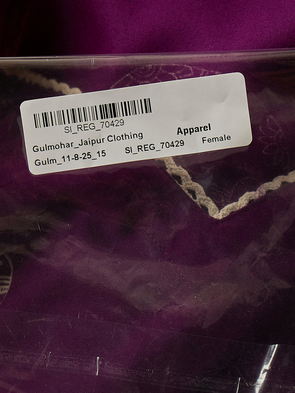 Gulmohar Jaipur Rayon Calf Length Printed Sleeveless V-Neck Straight Kurta Suit Set