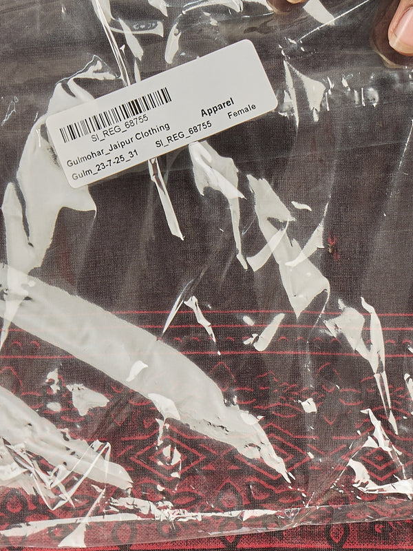 Gulmohar Jaipur Rayon Calf Length Solid Sleeveless V-Neck Straight Kurta Suit Set