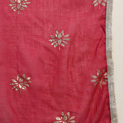 Gulmohar Jaipur Malmal Calf Length Solid Full Sleeves Anrakha Neck Anarkali Kurta Suit Set