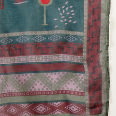 Gulmohar Jaipur Rayon Calf Length Printed 3/4 Sleeves Round Neck A-Line Kurta Suit Set