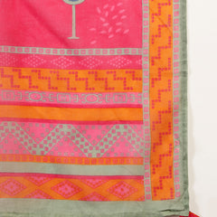 Gulmohar Jaipur Rayon Calf Length Printed 3/4 Sleeves Round Neck A-Line Kurta Suit Set