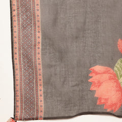 Cotton Calf Length Printed 3/4 Sleeves V-Neck Flared Kurta Suit Set