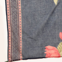 Cotton Calf Length Printed 3/4 Sleeves V-Neck Flared Kurta Suit Set