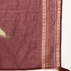 Cotton Calf Length Printed 3/4 Sleeves V-Neck Flared Kurta Suit Set