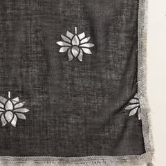 Gulmohar Jaipur Malmal Calf Length Solid Full Sleeves Anrakha Neck Anarkali Kurta Suit Set