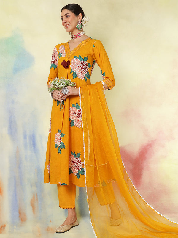 Black Rayon Printed Embroidered Straight Kurta Suit Set