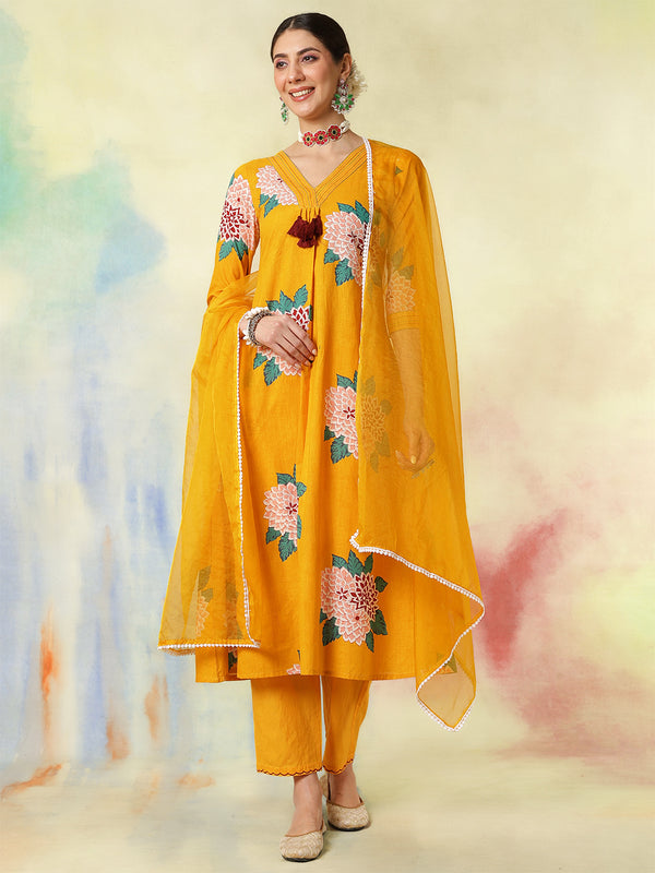 Black Rayon Printed Embroidered Straight Kurta Suit Set