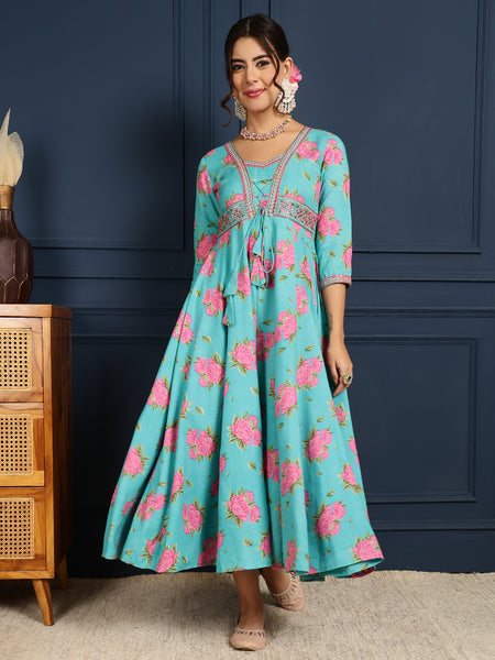 Women Viscose Rayon Kurta Palazzo Dupatta Set