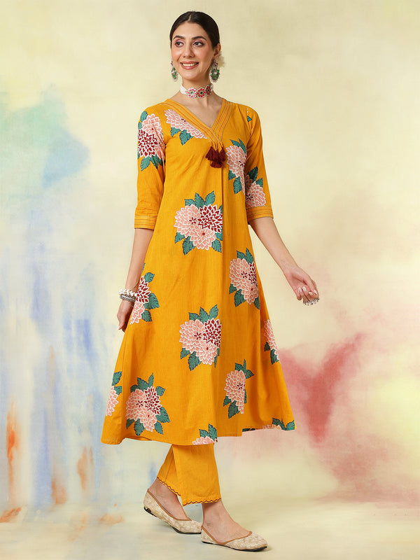 Black Rayon Printed Embroidered Straight Kurta Suit Set