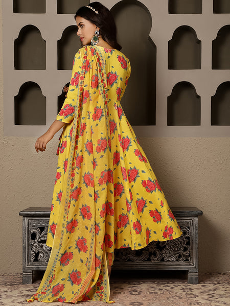 Women Floral Print Fit & Flare Dress