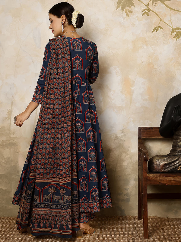 Women Printed Flared Kurta Set
