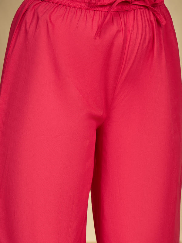 Gulmohar Jaipur Rayon Calf Length Printed Sleeveless V-Neck Straight Kurta Suit Set