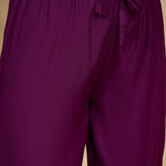 Gulmohar Jaipur Rayon Calf Length Printed Sleeveless V-Neck Straight Kurta Suit Set