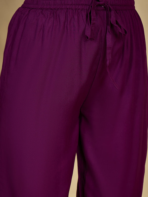 Gulmohar Jaipur Rayon Calf Length Printed Sleeveless V-Neck Straight Kurta Suit Set