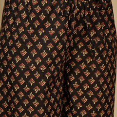 Gulmohar Jaipur Cotton Calf Length Printed Sleeveless Collard Straight Kurta Suit Set