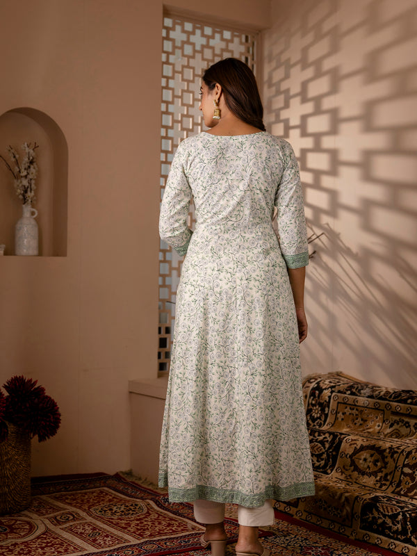 Women Floral Print Straight Kurta