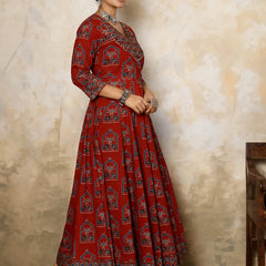 Women Printed Flared Kurta Set