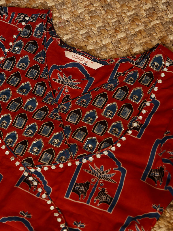 Women Printed Flared Kurta Set