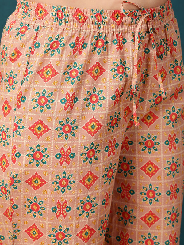 Calf Length Straight Shirt Coller Kurta Palazzo Set