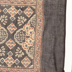 Gulmohar Jaipur Cotton Calf Length Printed 3/4 Sleeve Round Neck Flared Kurta Suit Set