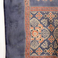 Gulmohar Jaipur Cotton Calf Length Printed 3/4 Sleeve Round Neck Flared Kurta Suit Set