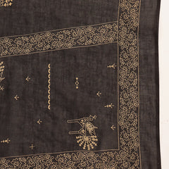 Gulmohar Jaipur Rayon Calf Length Printed 3/4 Sleeves V-Neck Straight Kurta Suit Set