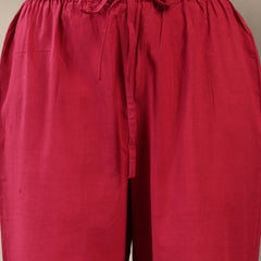 Gulmohar Jaipur Malmal Calf Length Solid Full Sleeves Anrakha Neck Anarkali Kurta Suit Set