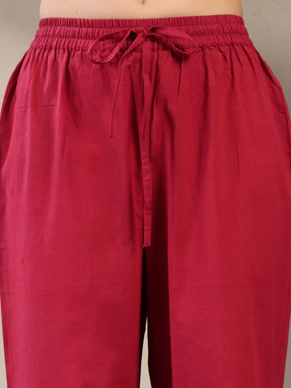 Gulmohar Jaipur Malmal Calf Length Solid Full Sleeves Anrakha Neck Anarkali Kurta Suit Set