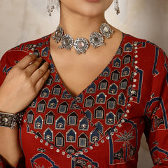 Women Printed Flared Kurta Set