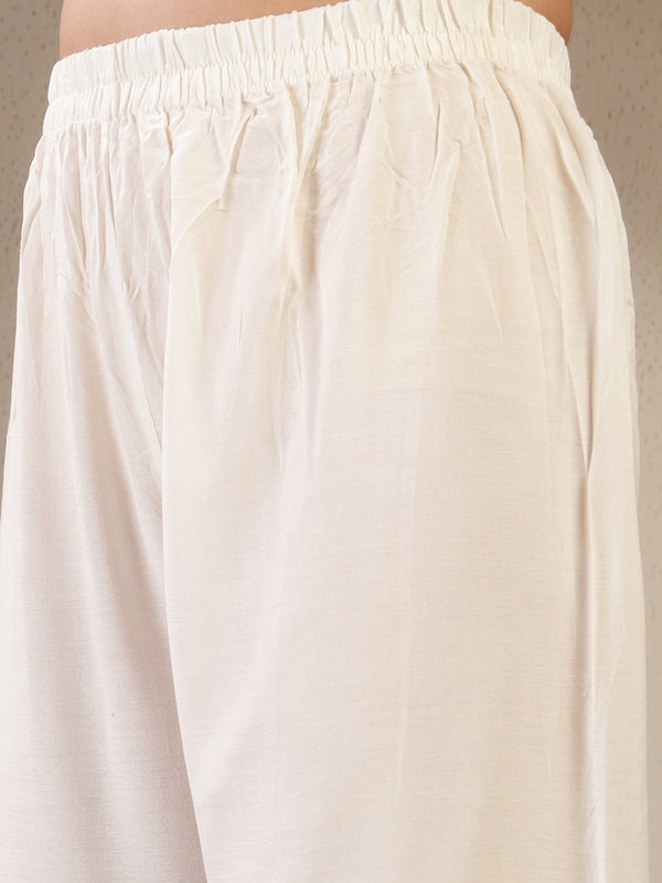 Gulmohar Jaipur Malmal Calf Length Solid Full Sleeves Anrakha Neck Anarkali Kurta Suit Set