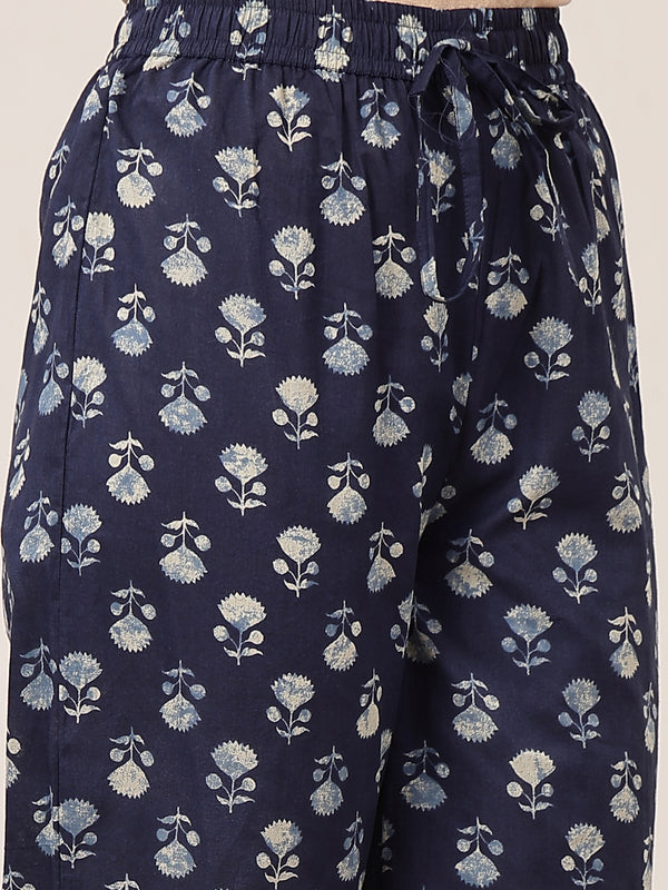 Rayon Calf Length Printed Sleeveless V-Neck Flared Kurta