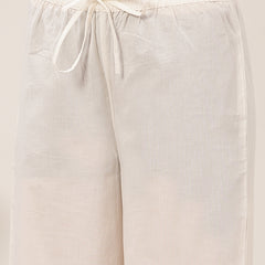 Malmal Calf Length Printed Full Sleeve Key Hole Neck Flared Kurta Suit Set