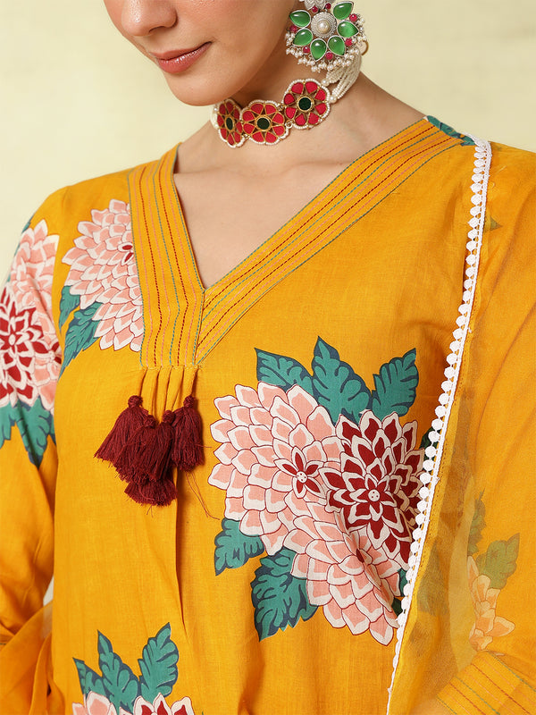 Black Rayon Printed Embroidered Straight Kurta Suit Set