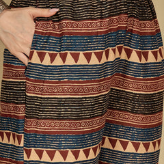 Gulmohar Jaipur Rayon Calf Length Solid 3/4 Sleeves V-Neck Straight Kurta Suit Set