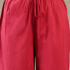 Gulmohar Jaipur Rayon Calf Length Printed 3/4 Sleeves Round Neck A-Line Kurta Suit Set