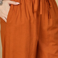 Gulmohar Jaipur Rayon Calf Length Solid Sleeveless Round Neck Straight Kurta Suit Set