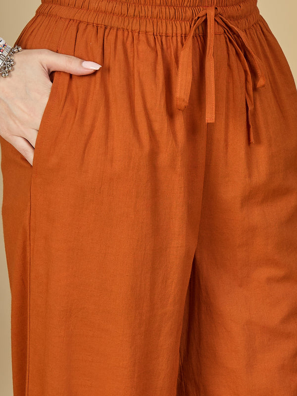 Gulmohar Jaipur Rayon Calf Length Solid Sleeveless Round Neck Straight Kurta Suit Set