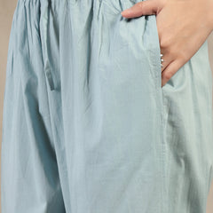 Gulmohar Jaipur Cotton Calf Length Printed 3/4 Sleeves V-Neck Straight Kurta Suit Set