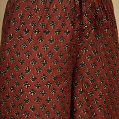 Gulmohar Jaipur Cotton Calf Length Printed Sleeveless Collard Straight Kurta Suit Set