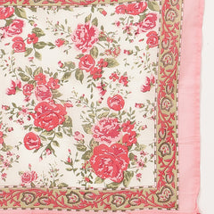 Malmal Calf Length Printed Full Sleeve Key Hole Neck Flared Kurta Suit Set