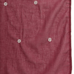 Cotton Calf Length Solid 3/4 Sleeve V-Neck Straight Kurta Suit Set