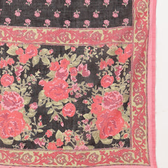 Malmal Calf Length Printed Full Sleeve Key Hole Neck Flared Kurta Suit Set