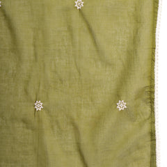 Cotton Calf Length Solid 3/4 Sleeve V-Neck Straight Kurta Suit Set