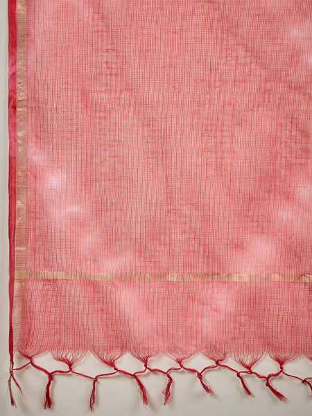 Gulmohar Jaipur Cotton Calf Length Printed 3/4 Sleeves Round Neck Flared Kurta Suit Set