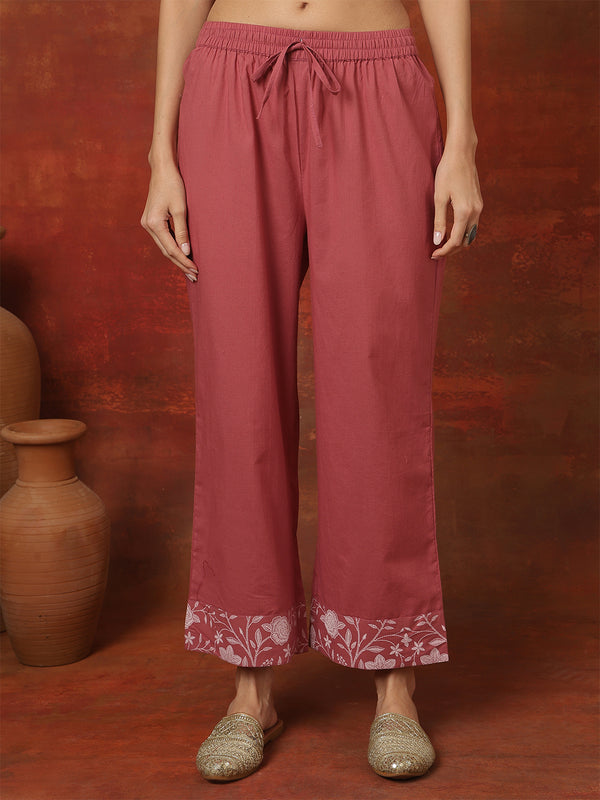 Lime Rayon Solid Hand-Work Round Neck Semi-Flared Kurta Suit Set