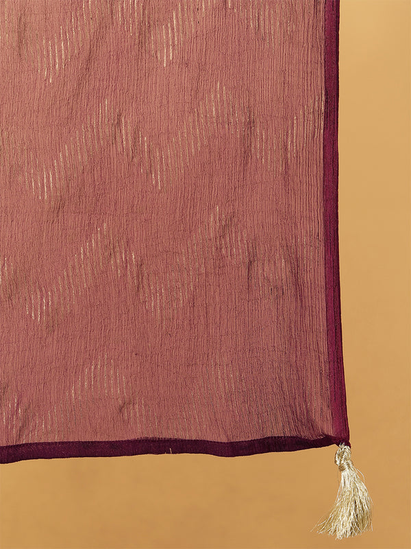 Rayon Calf Length Solid Straight 3/4 Sleeves Round Neck Kurta Bottom Dupatta Set