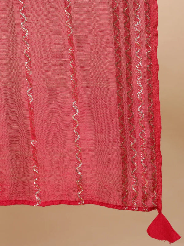 Coral Solid Embroidered On Yoke Kurta Suit Set