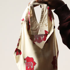 Rayon Calf Length Printed Sleeveless Round Neck Asymmetrical Dress